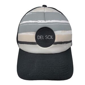Del Sol Snapback Trucker Hat Multicolor OSFM Adjustable Mesh Back Polyester